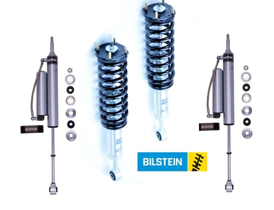  47-310971 & 25-311365 Bilstein Front Fully Assembled 6112 Kit and Rear Bilstein 5160 Remote Reservoir Shocks for 2007-2021 Toyota Tundra
