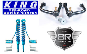 King 2.5 OEM Performance Series Remote Reservoir Shock Absorbers and Built Rite Control Arms for 2010-2022 Toyota 4Runner 2WD / 4WD, 25001-243A-EXT