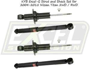 341600 & 345042 KYB Excel-G Strut and Shock Set for 2004-2015 Nissan Titan 2WD / RWD