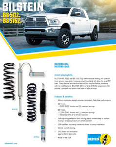 46-241634 Bilstein B8 5112 Suspension Kit with Front Lift Height: 2" for 2013-2022 Ram 3500