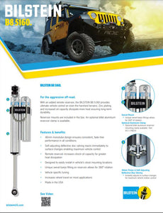 25-285710 Bilstein B8 5160 Front Remote Reservoir Shock Absorber - Front Lifted Height: 4" for 2014  - 2022 Ram 2500