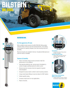 25-325072 Bilstein B8 5160 Remote Reservoir Shock Absorber for 2000-2014 GMC Yukon, 2000-2014 GMC Yukon XL 1500