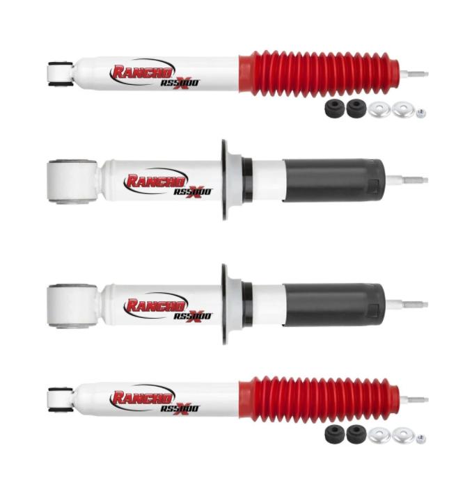 Rancho RS5000X Shock Set for 1995-2004 Toyota Tacoma Extended Cab 4WD RWD  RS55763 RS55180 RS55226